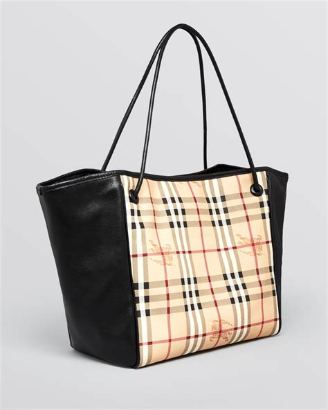 burberry canterbury black leather tote bag|Burberry haymarket canterbury tote.